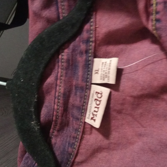 Mudd cranberry dye denim shirt. Nwt! - Picture 2 of 3